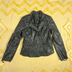Blank NYC Black Faux Leather Jacket SIZE Medium
